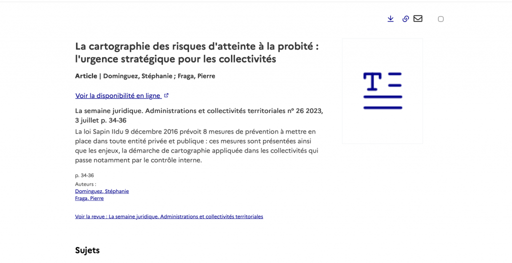 La cartographie des risques d&rsquo;atteinte à la probité : l&rsquo;urgence stratégique pour les collectivités.
