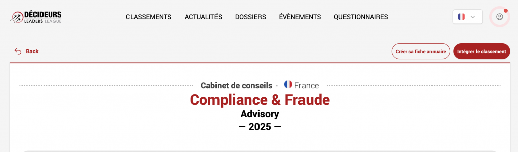 Compliance & Fraude Advisory – 2025